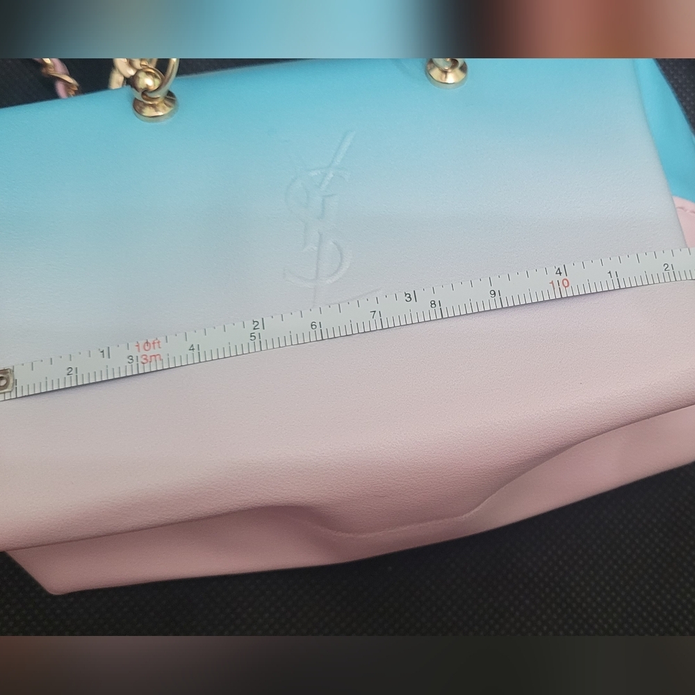 Yves Saint Laurent blue and pink mini bag with circular handel - Picture 5 of 16